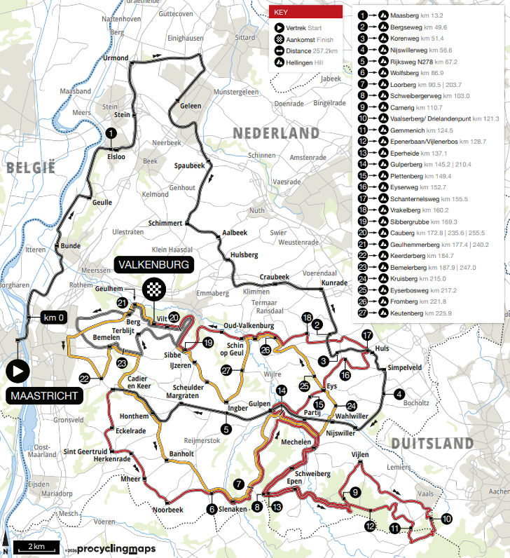 Parcours Amstel Gold Race 2026